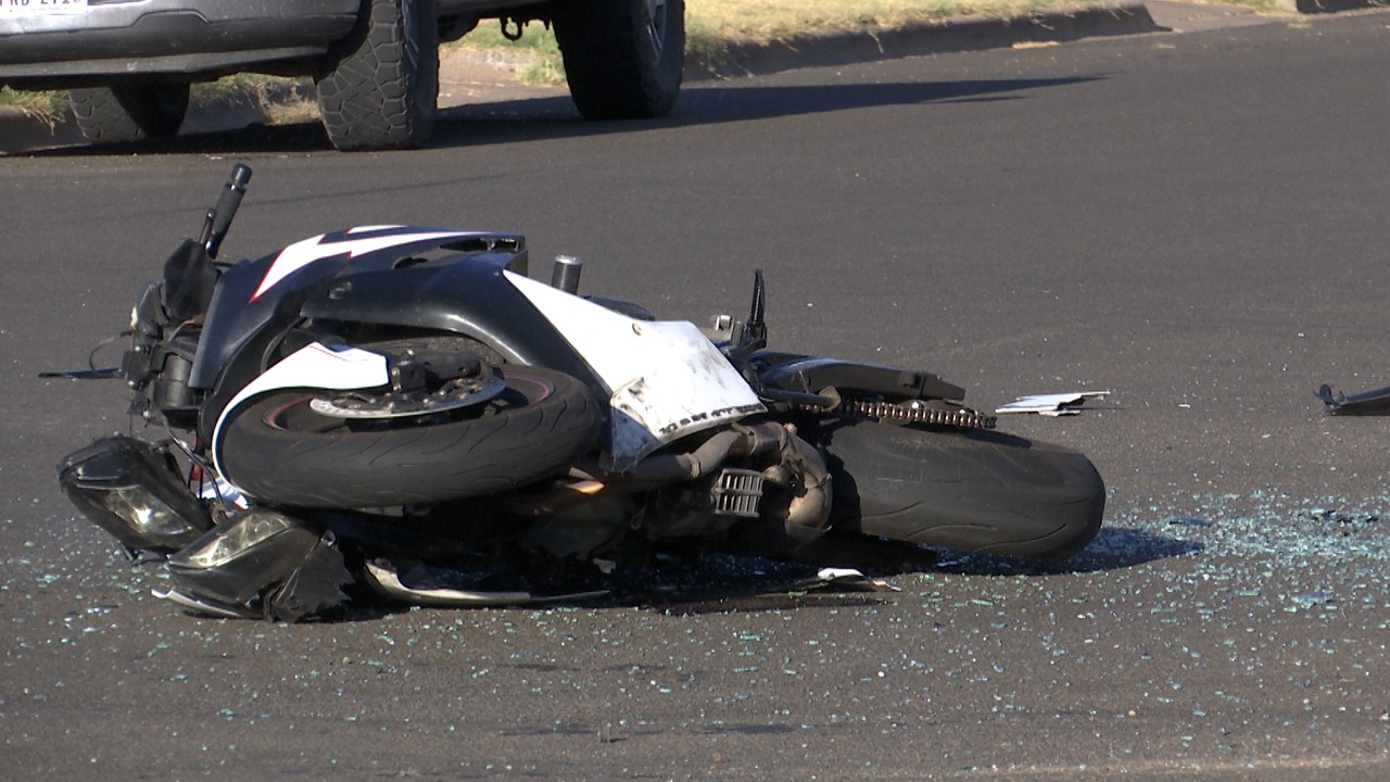 Scene of a Motorcycle Crash