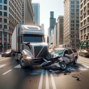 Chicago truck rear-ended