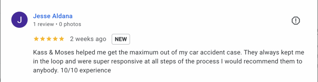 Personal Injury Client Review