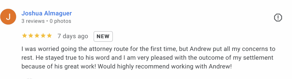 Personal Injury Client Review